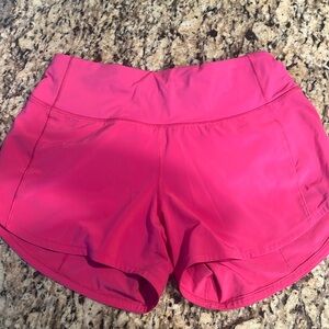 Pink Lululemon shorts very good condition